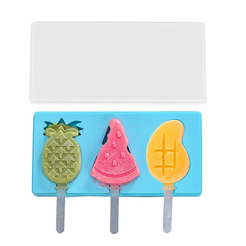 Silicone Ice Cream Mold DIY Homemade Wooden Stick Freezer Juice Forms For Ice Cream Tray Popsicle Barrel Maker Ice Cream Tools: Style B 3