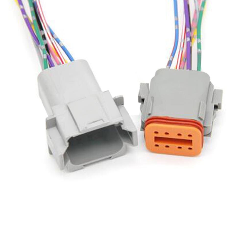 1 set deutsch  dt06 dt04 bil vattentäta kontakter hane och hona butt plug med tråd 2 3 4 6 8 12 stift 22-16 awg: 8p
