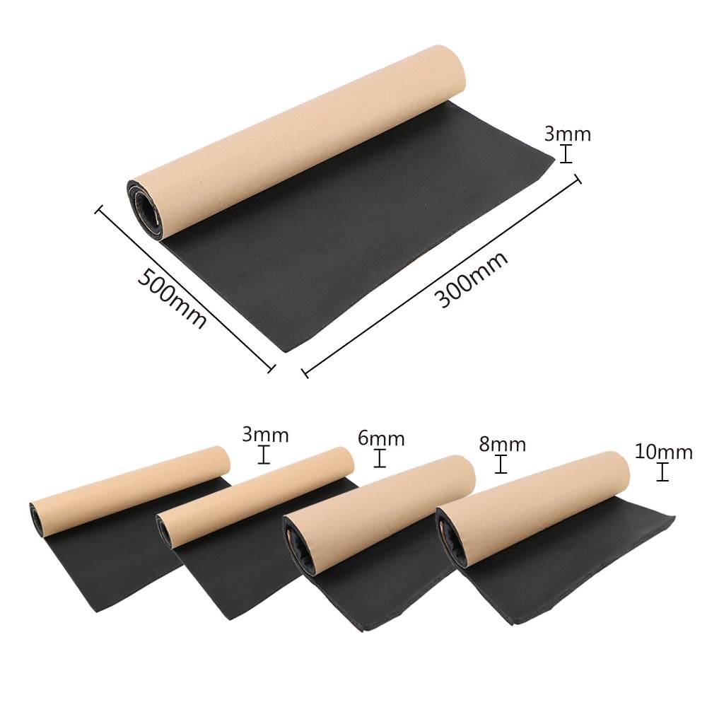 Tapis d&#39;isolation acoustique automobile, en coton, 50x30cm, tapis insonorisant pour camion, 3/6/8/10mm, mousse à cellules fermées