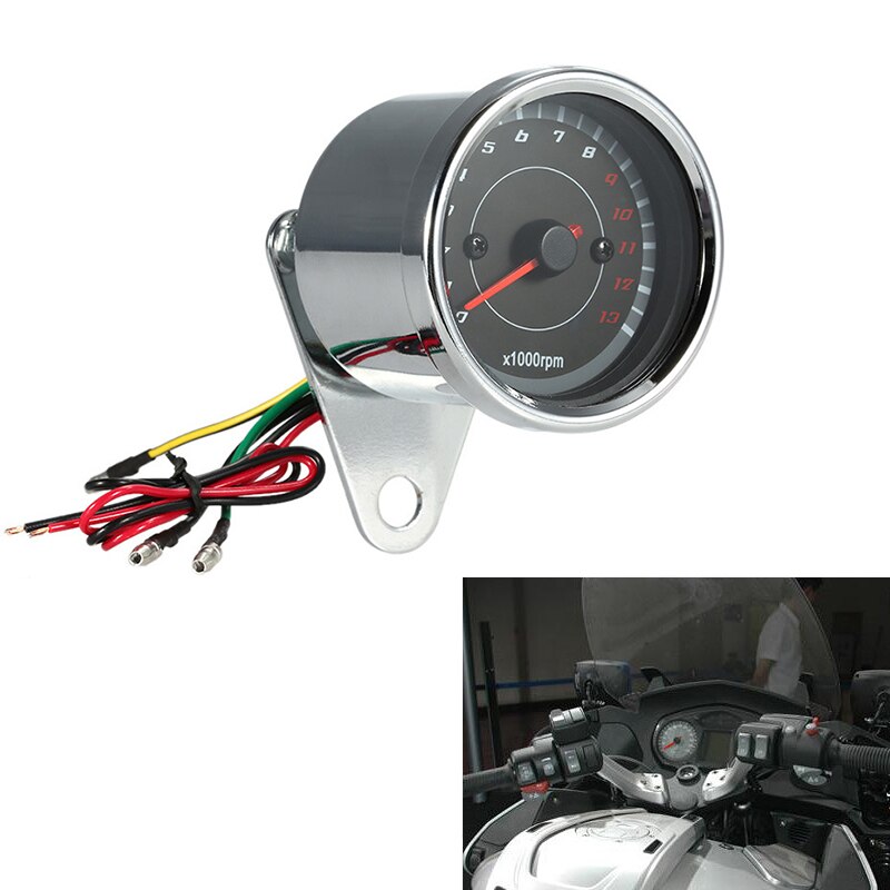 Digital Electronic Induction Backlight Universal Motorcycle Speedometer Meter Counter Rpm Shift Tachometer Universal