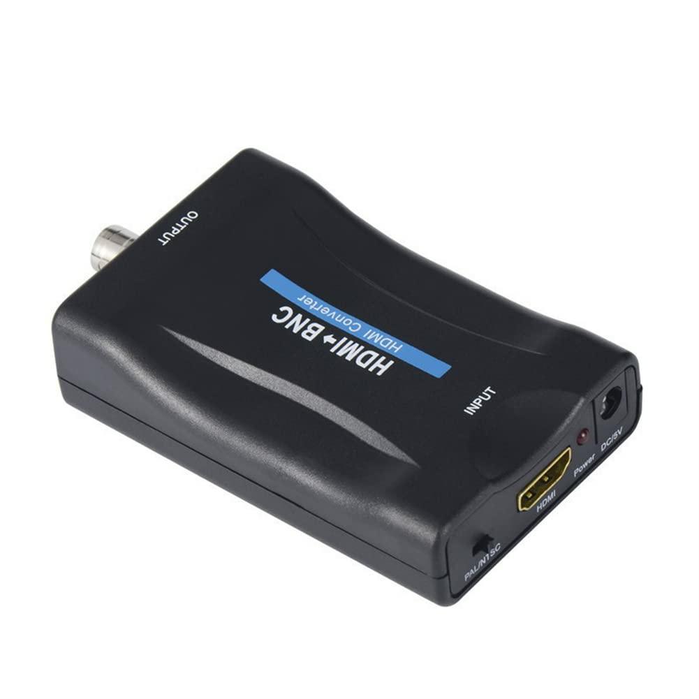 HDMI to BNC Converter Video Adapter - Convert HDMI to Coaxial Analog CVBS Signal for TV, Monitor, VCR, DVR: Default Title