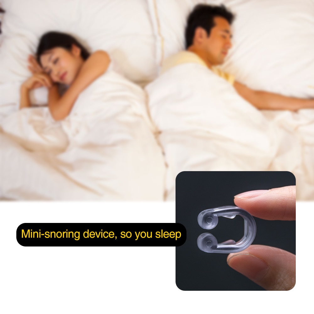 1pc mini-silikone-snorke-enheder stop beruset anti-snorken forhindre snorken søvn bedrec 1457