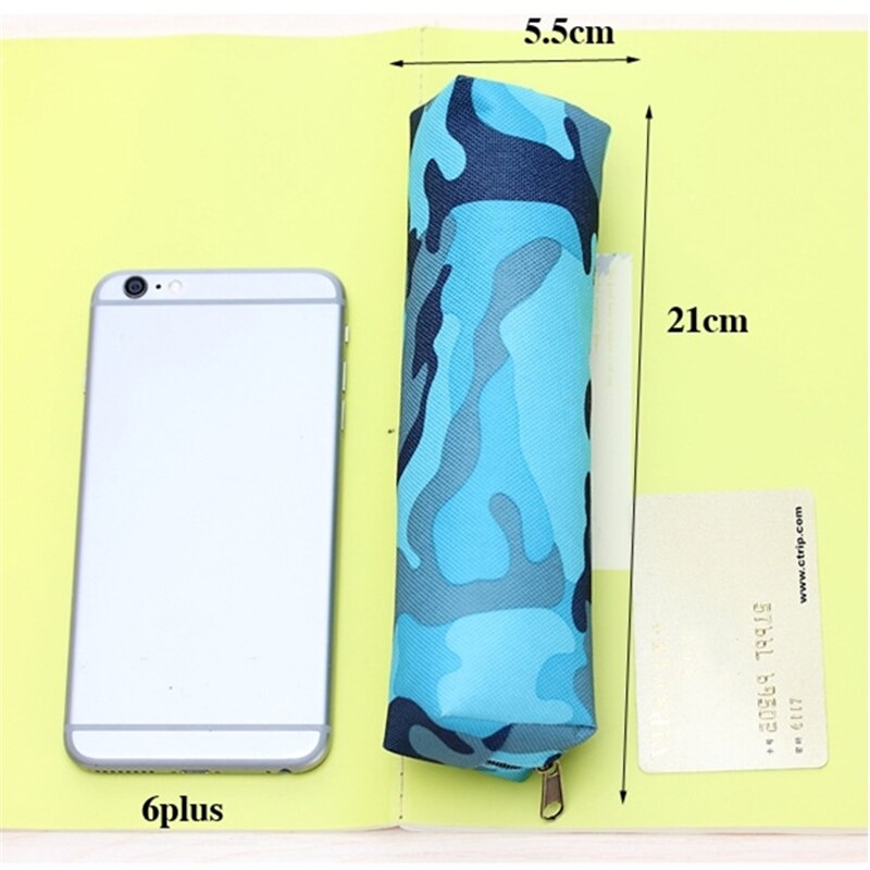 Camouflage Pencil Case Kawaii Stationery School Supplies For Girls Boys Cute Pencil Bag High Capacity Canvas Pencil Box