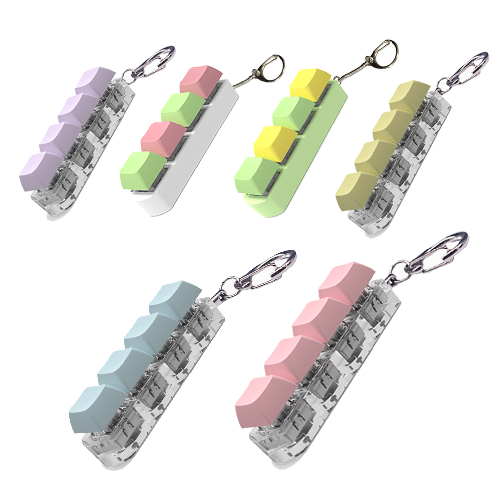 Clavier clé jouet fête soulagement du Stress bricolage Fidget bouton Keycap Fidget porte-clés clavier porte-clés jouets doigt clavier casquettes jouet