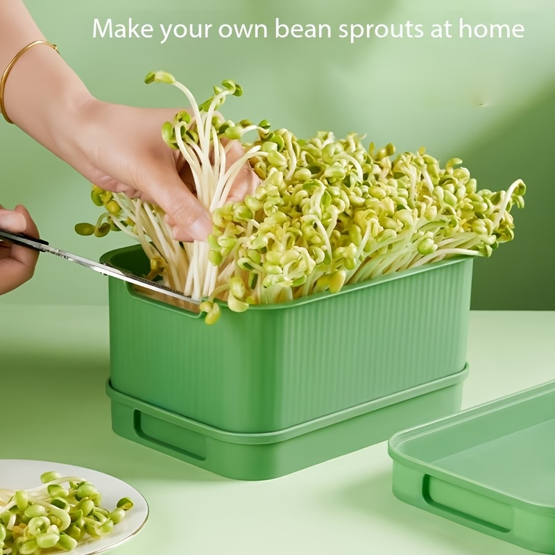 Bandeja para brotes, caja para verduras, guisante sin suelo, plántulas de frijoles, bandejas para vivero, placa para brotes hidropónicos, herramientas de jardín para brotes de semillas