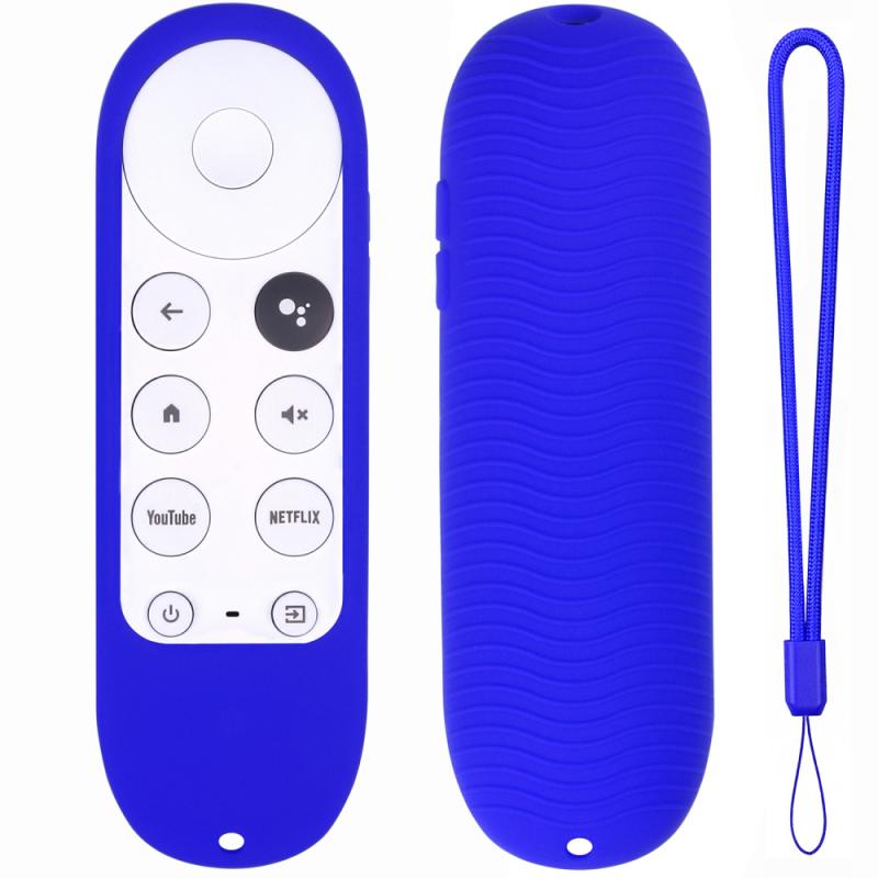 Für Chrome mit Google TV Fernbedienung Silikon Stoßfest und Staub-proof Fall mit Lanyard: 06