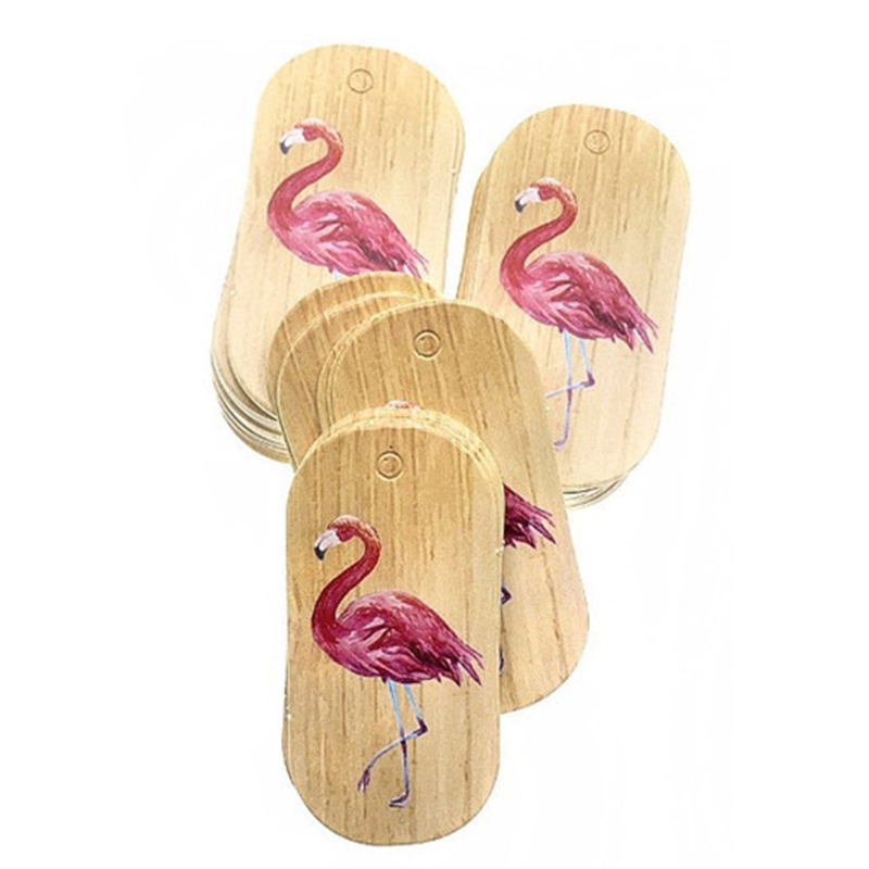 50 stk/parti flamingo papir tags med hamp reb bryllup diy pakke fest dekorationer mariage valentinsdag indretning forsyninger: 1