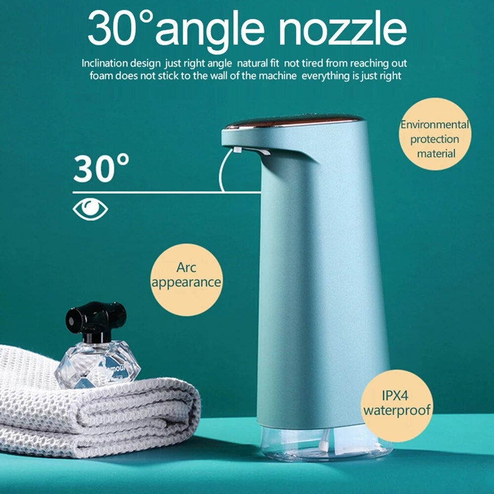 450ml Automatic Soap Dispenser with USB Rechargeable Foaming Touchless Hand Free Foam Liquid Soap Dispenser for Bathroom Kitchen