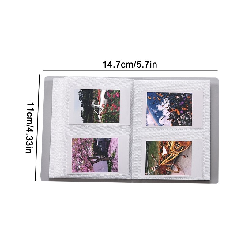 Mini Pockets Photo Album 3 Inch 80/120/220 Sheet Photo Small Card for Outdoor Traveling Train Ticket Name Card Albums