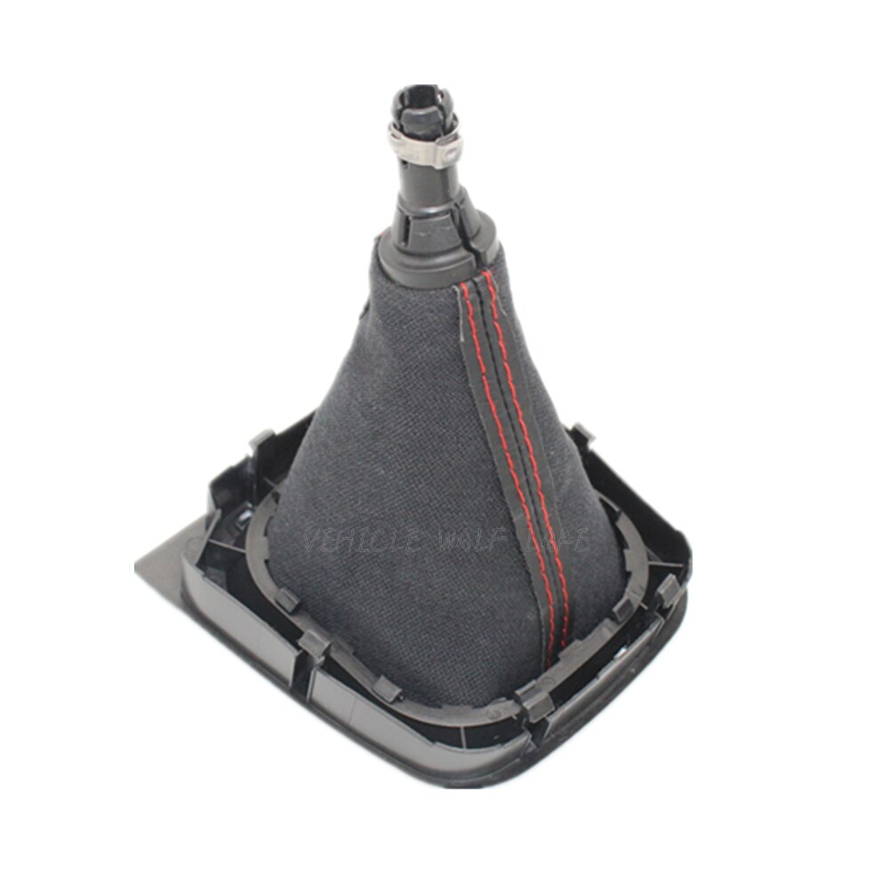 Pour VW Golf 5 MK5 R32 GTI 2004 2005 2006 2007 Voiture 6 Vitesses MT Pommeau de levier de vitesses Avec Cuir Guêtre Botte Ligne Rouge