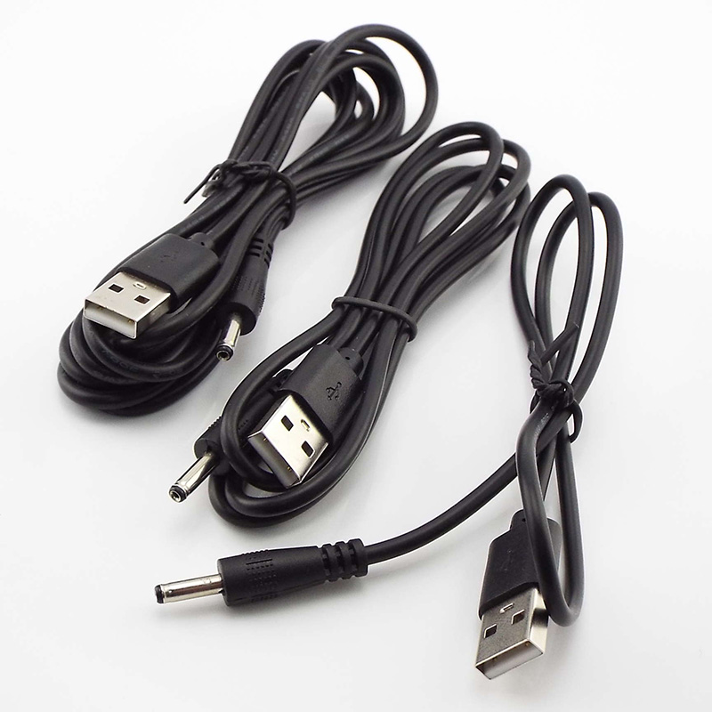 5V USB tipo A macho a DC Cable de cargador conector Jack Cable de extensión de fuente de alimentación 22AWG 3A