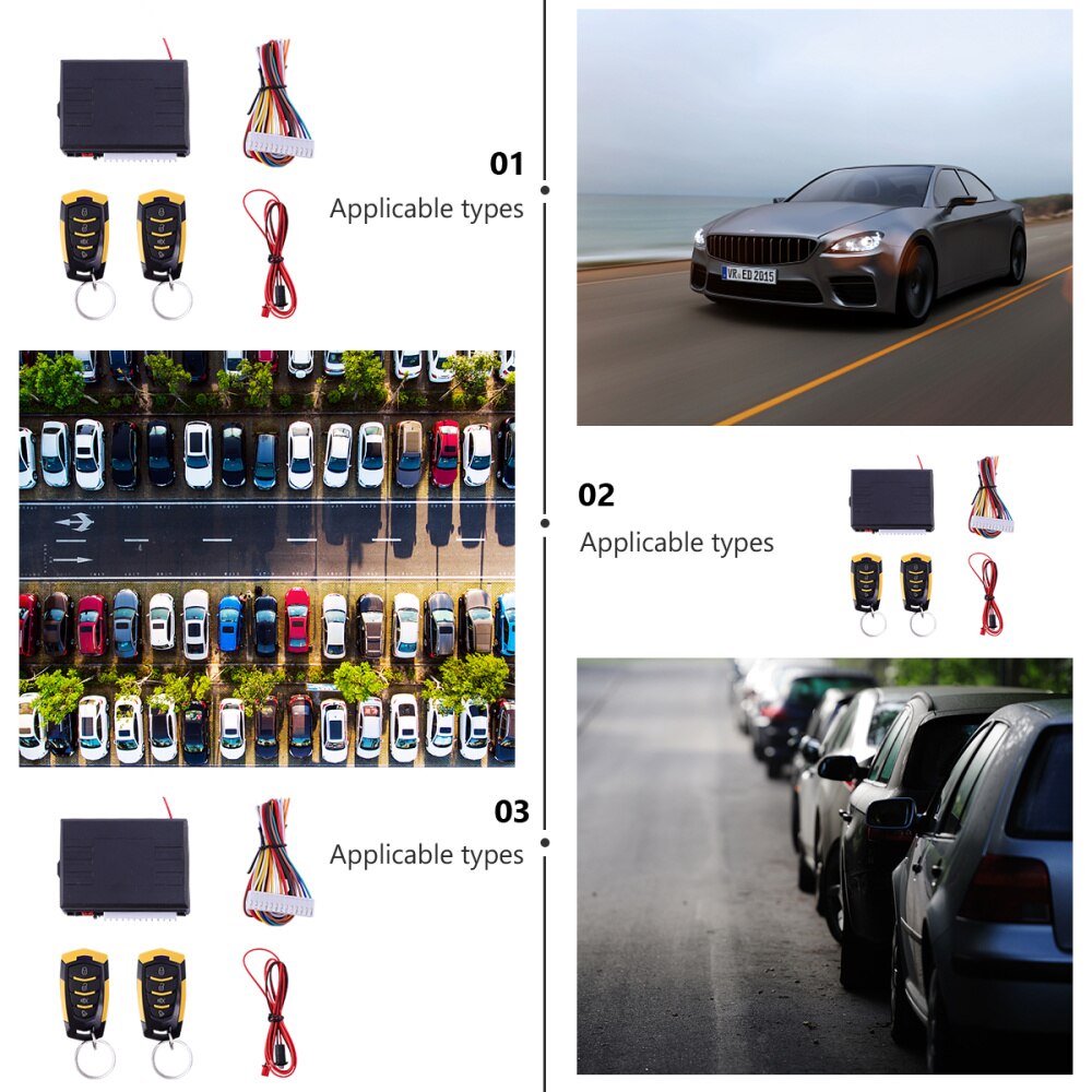 1 Set Car Alarm System Useful Practical Durable Alarm Accessory Anti Theft Device Car Security Tool for Automobile Auto