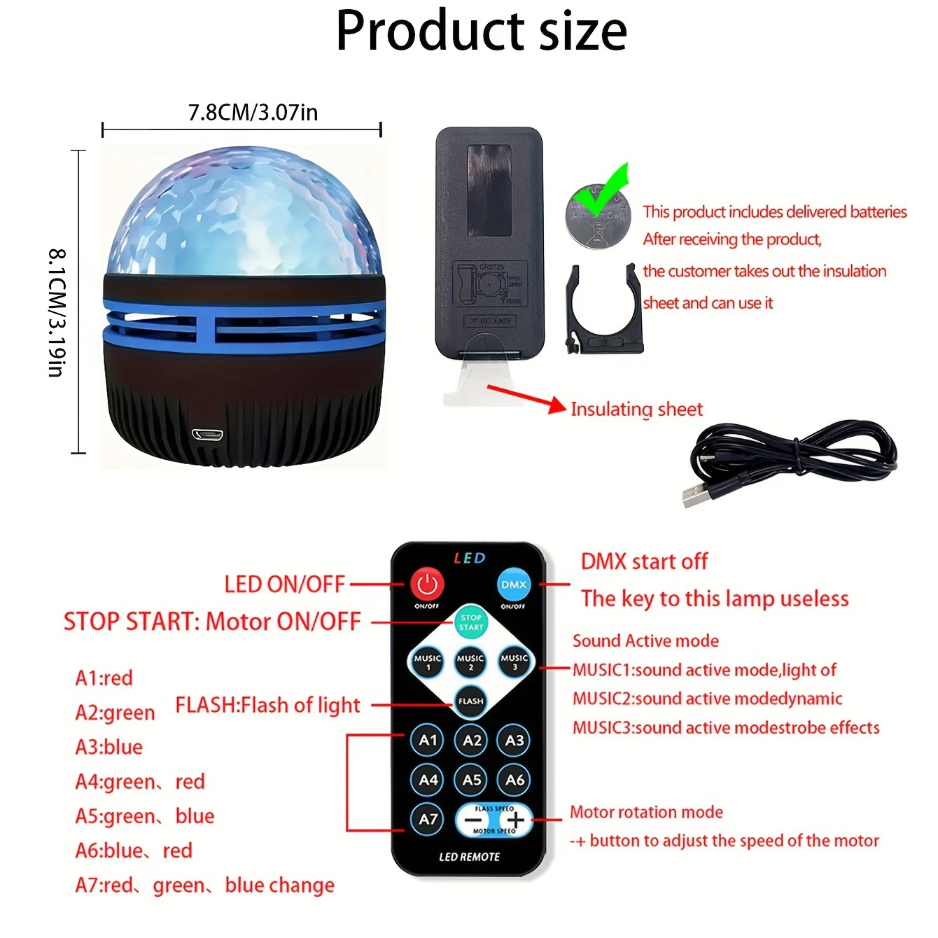 Galaxy Projector RGB USB Night Light with Remote Control 7 Lighting Effects home theater LED Starry Sky Lamp Gaming Room Decor
