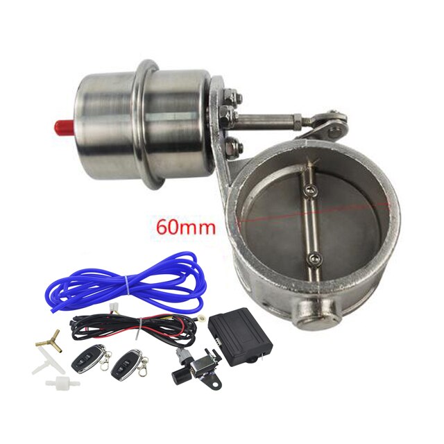 WLR RACING - vacuum Activated Exhaust Cutout 2"51MM or 2.4"60mm or 2.5"63mm Close Style with Wireless Remote Controller Set: 60MMACC02