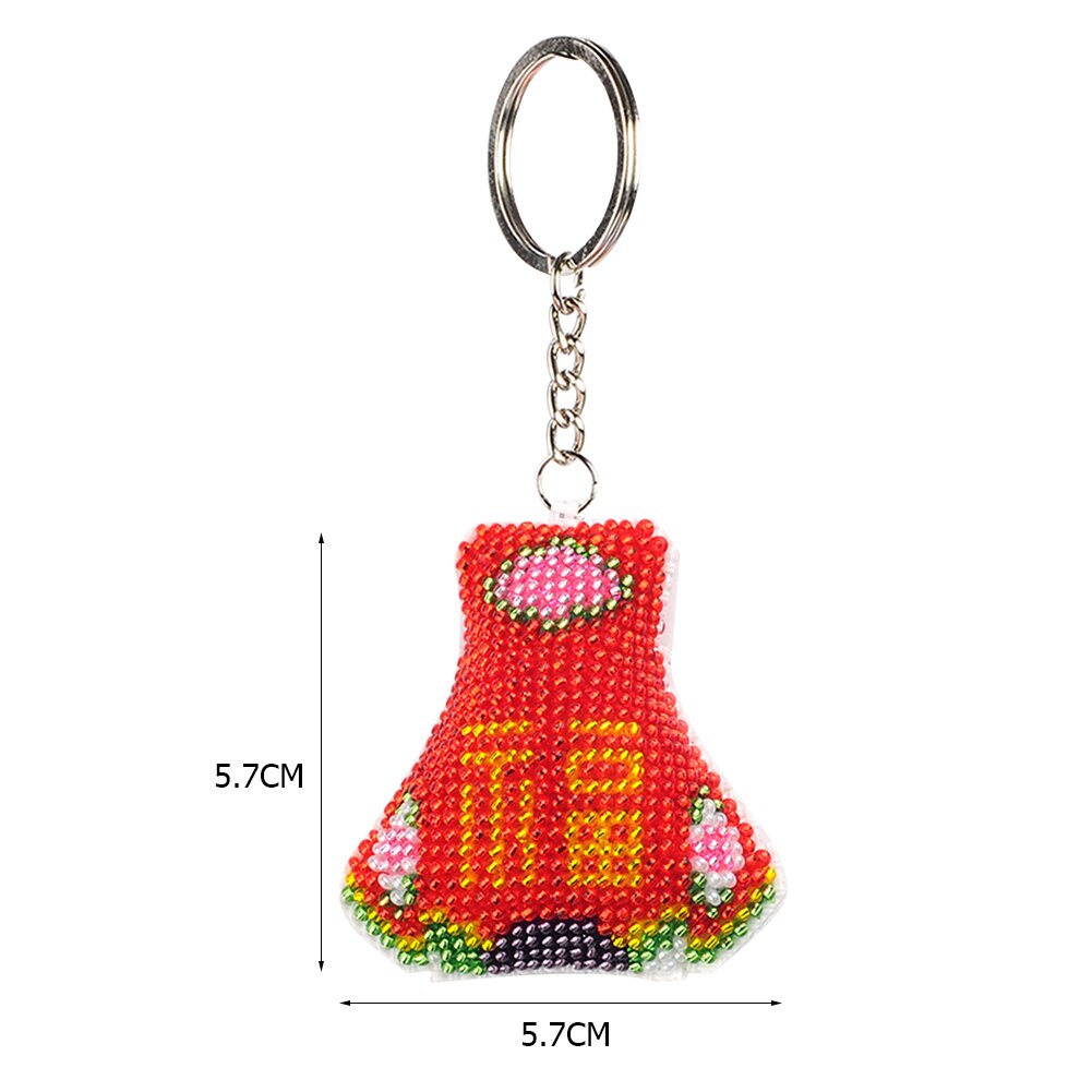 Colgante de cuentas completo con bordado de bolsa de la suerte, accesorios para manualidades DIY duraderos, Kit de bordado de punto de cruz, mochila, llavero, abalorios: 08