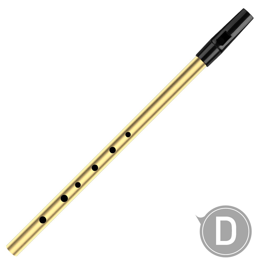NAOMI 6 Holes Tin Whistle Traditional Irish Penny Whistle Brass Material Musical Instrument for Beginners, Key of D