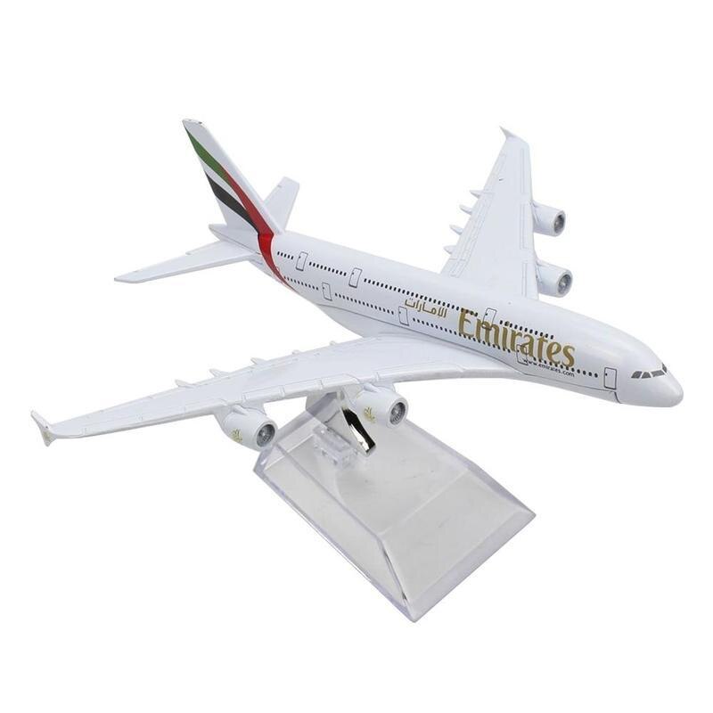 16 Cm A380 Emirates Airlines Vliegtuigen Simulatie Passagier Model Decor Vliegtuig Model Speelgoed 1:400 Legering Metaal Model Vliegtuig: Default Title