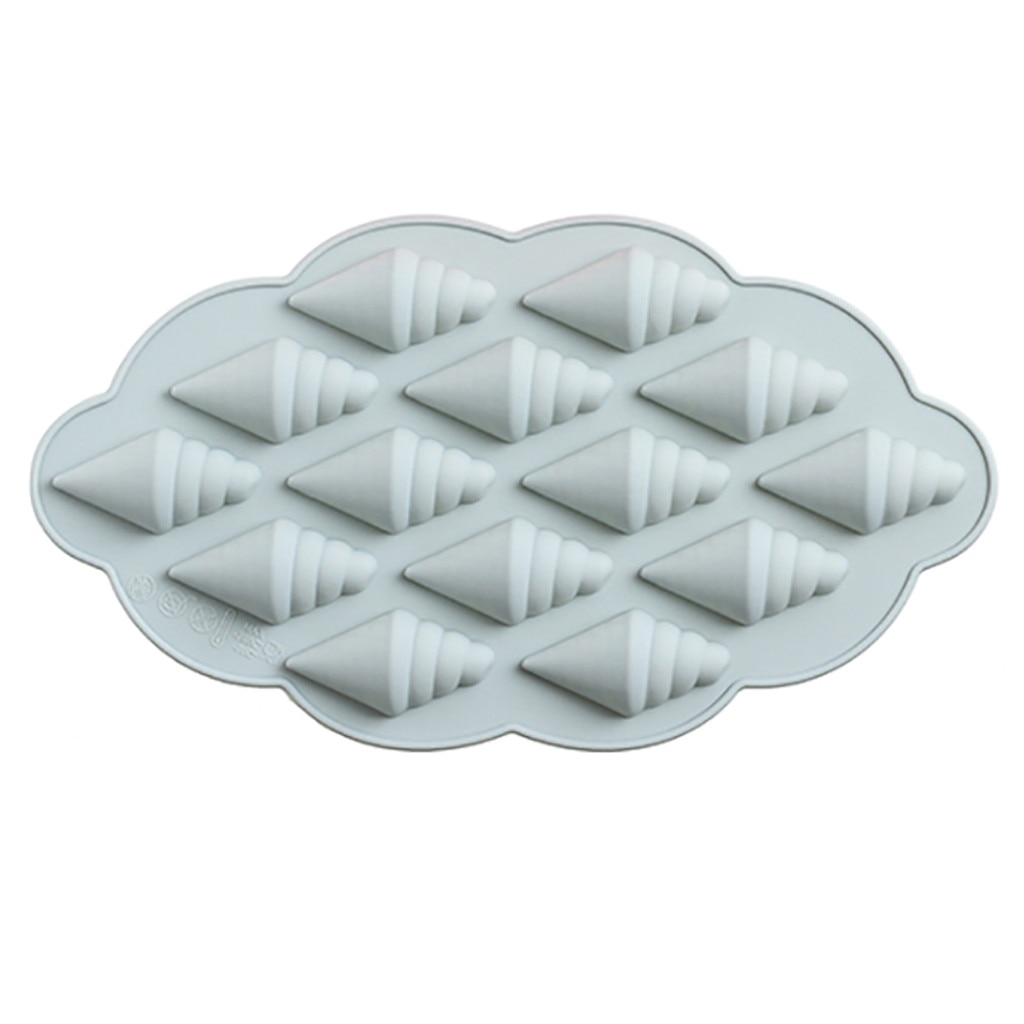cube maker mold Cone Silicone Fondant Mould Chocolate Sugar Craft Cake Mold Baking popsicle silicone molds: Blue