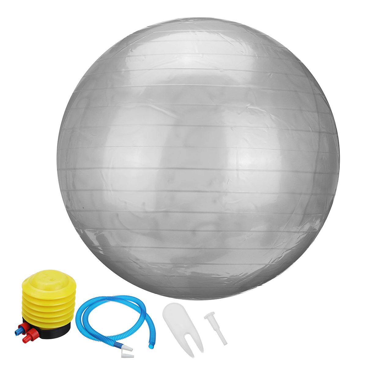 Sports Yoga Balls Bola Pilates ball Fitness Gym Balance Fitball Home Exercise Pilates Workout Massage Ball 55cm 65cm 75cm 85cm: 75cm silver