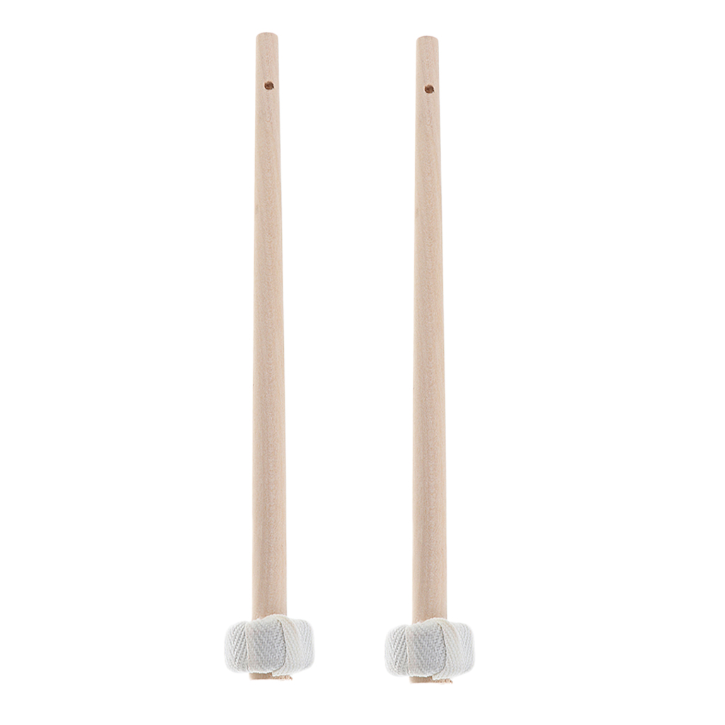 2pcs Chinese Gong Mallets Small Cymbal Beaters Soft Felt Hammer