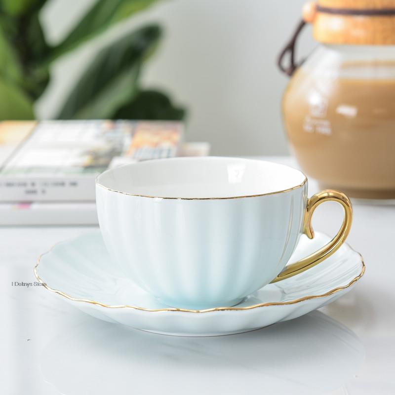 250ml Original Breakfast Cups Ceramic Set Of Cups Trays Tea Mugs High End Coffee Cups Drinking Glasses Luxury Tableware: style 5