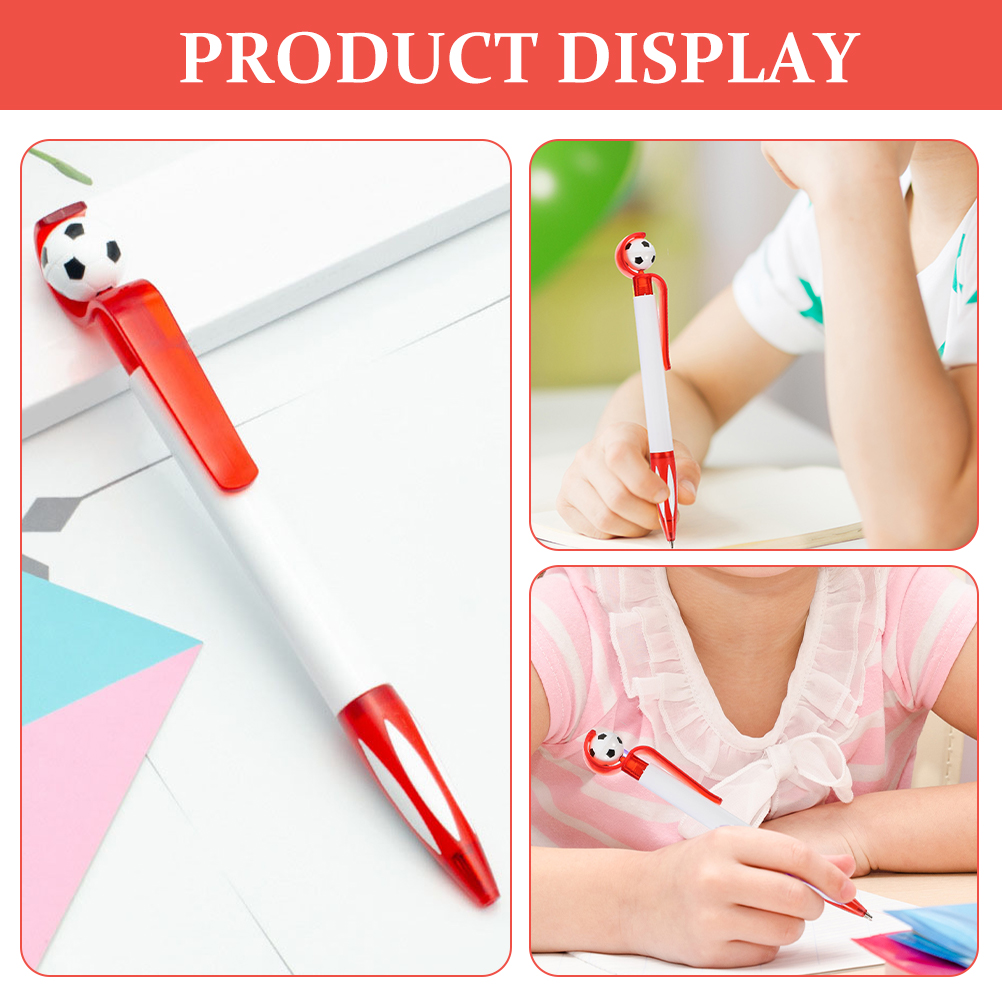 10 Stylos à Bille En Forme De Football - Pointe 1 Mm, Encre Noire, Rotatif 360° - Cadeau Fun Pour Enfants, Bureau