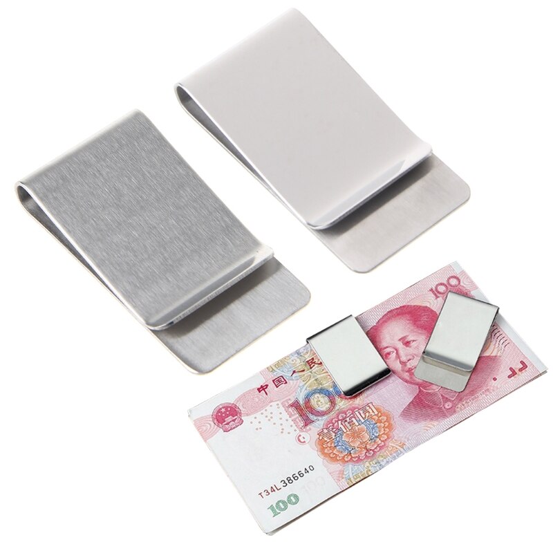 Mince mince pince à billets crédit portefeuille porte-cartes acier inoxydable