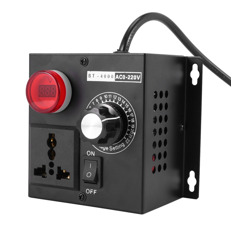 Contrôleur de tension Variable AC 220V, vitesse compacte, température et éclairage, variateur réglable, NHT-4000W (prise ue)