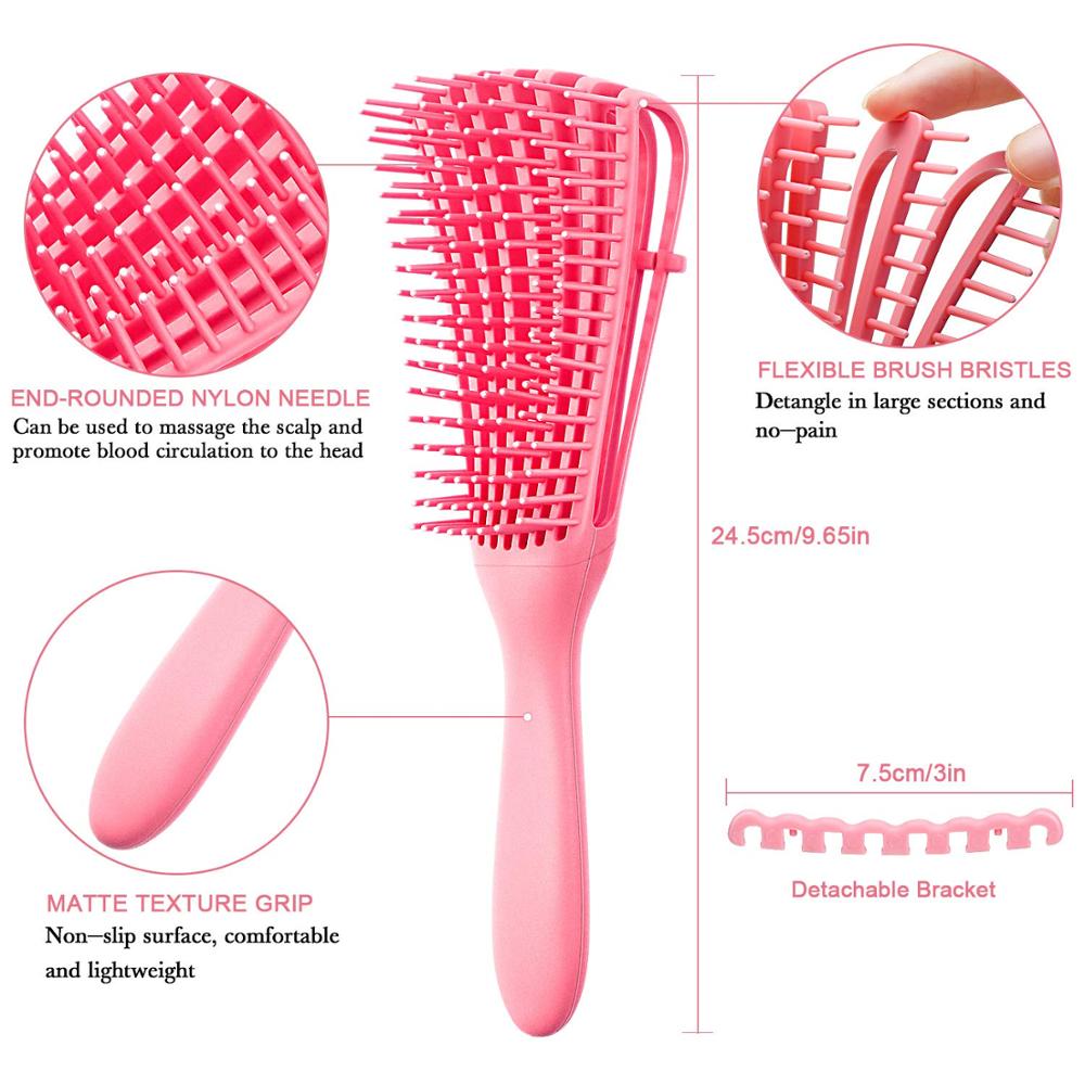 Detangling Borstel Hoofdhuid Massage Haar Kam Detangling Borstel Voor Krullend Haar Borstel Ontklitter Haarborstel Vrouwen Mannen Salon