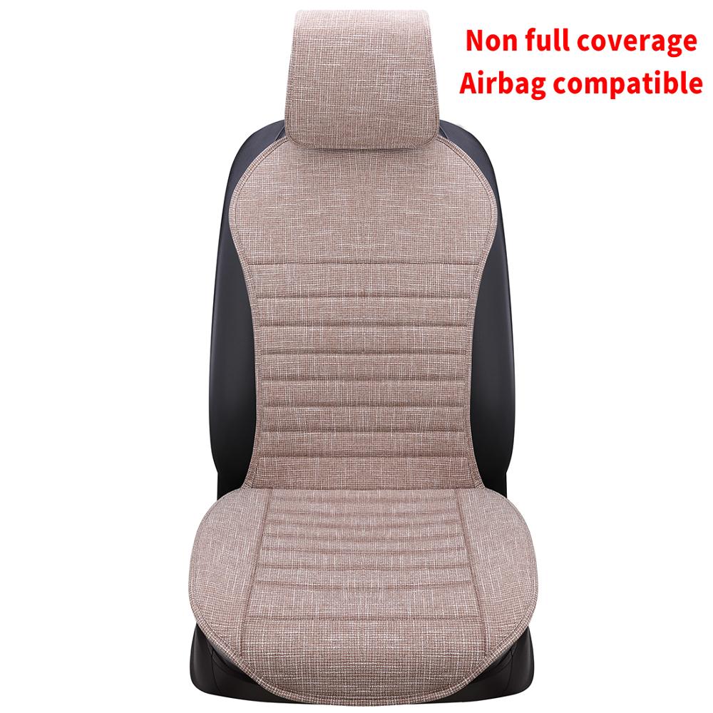 Bilsätesdynor i linne/lin, kuddar som inte rör sig, glidfri, coola stolsöverdrag, biltillbehör till nissan qashqai  x5 x36: Beige