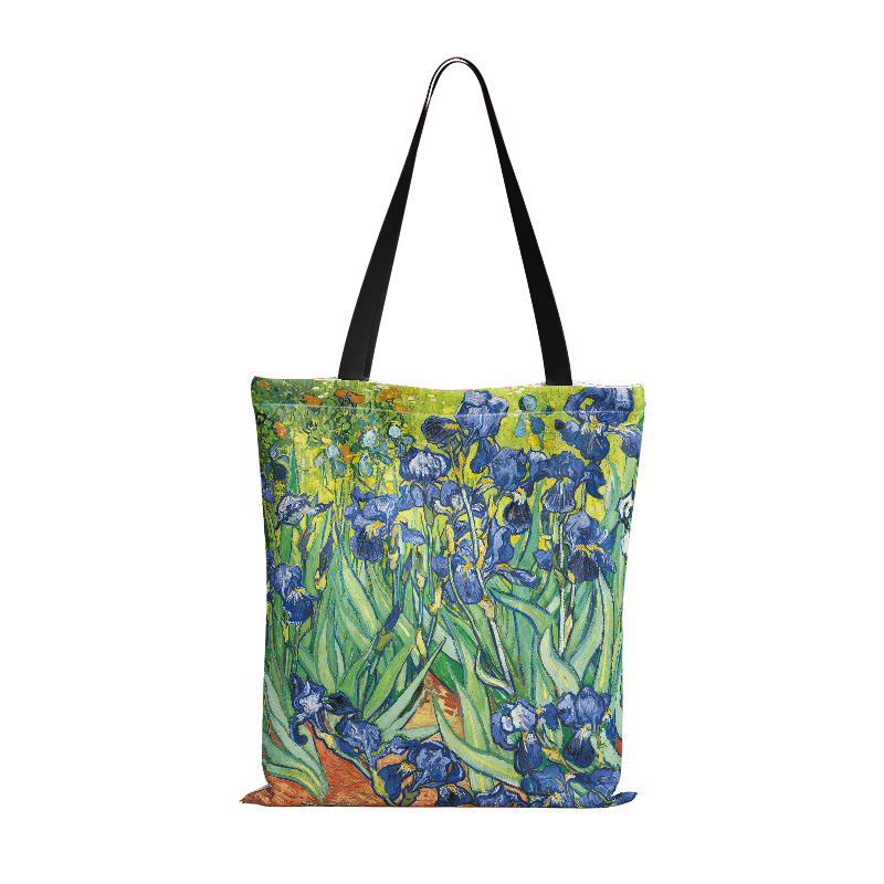 Ölgemälde Lieferwagen Gogh sternenklar Nacht Käufer Tasche für Frauen Sonnenblume Künstlerische Große Tuch Leinwand Tote Tasche Eco Frauen Einkaufen tasche: Stil3