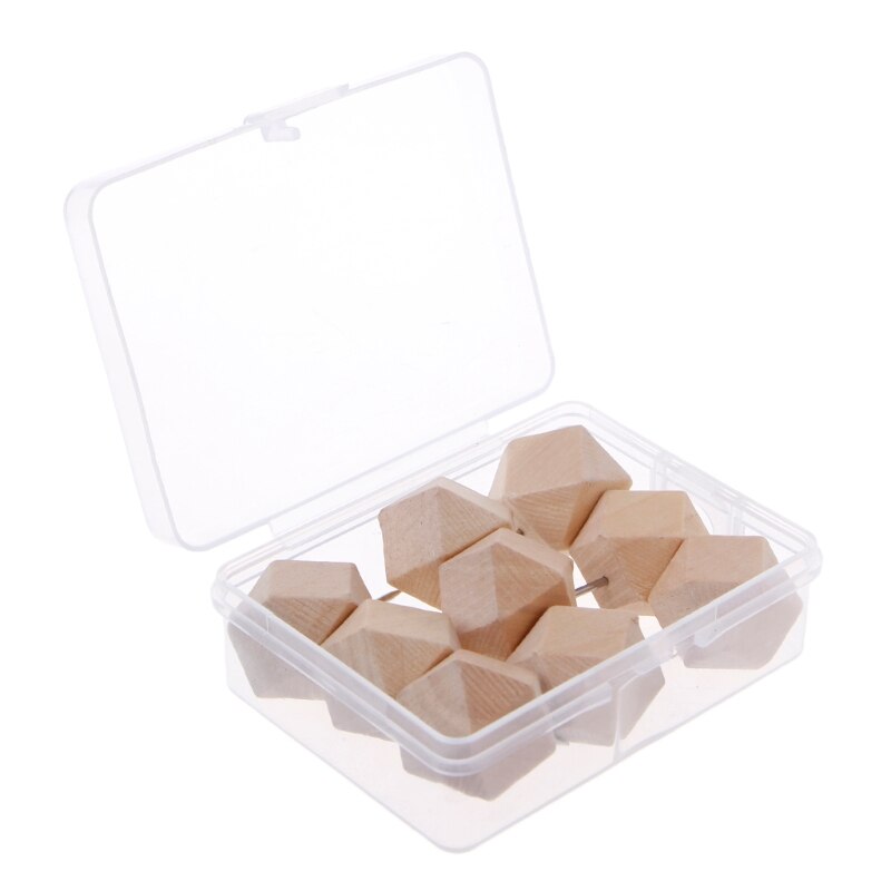 9 Uds. Tachuela de madera rombal dibujo decorativo empuje Pins cabeza de madera G92E