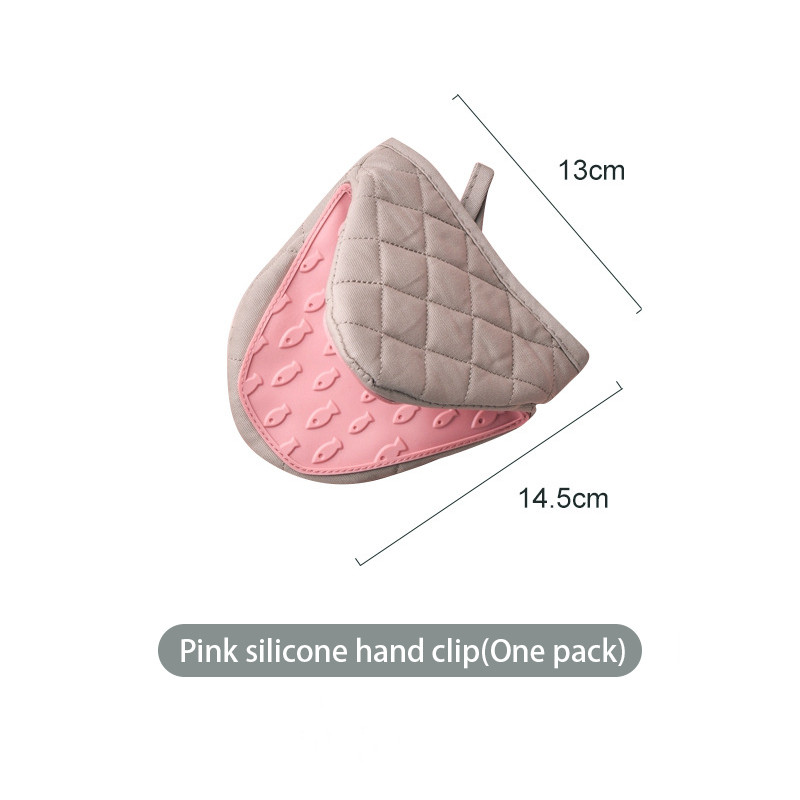 Manoplas calientes para horno, almohadilla aislante para microondas, utensilios de cocina, engrosados, aislantes del calor, 1 unidad: One Piece-Pink 1