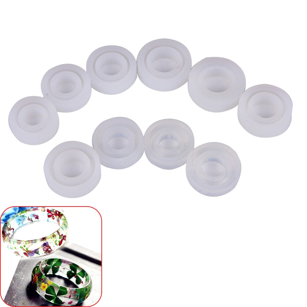 Diy siliconen ronde ringvorm, cirkelvormige siliconen mal voor ring, sieraden maken, transparante mal, epoxyhars mal