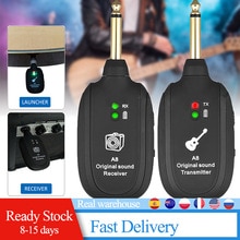 Wireless Guitar System Transmitter Receiver Built-in Rechargeable Built-in Wireless Rechargeable Guitar Transmitter