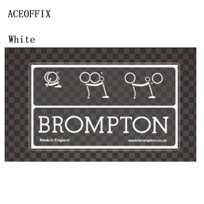 2 Kleuren Voor Brompton Frame Decal Sticker Logo