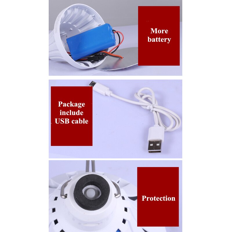 DC5V 12W 20W USB Charging light bulb Portable Emergency Lamp LED charge bulb Light for Camping Tent Led Rechargeable Lampadas
