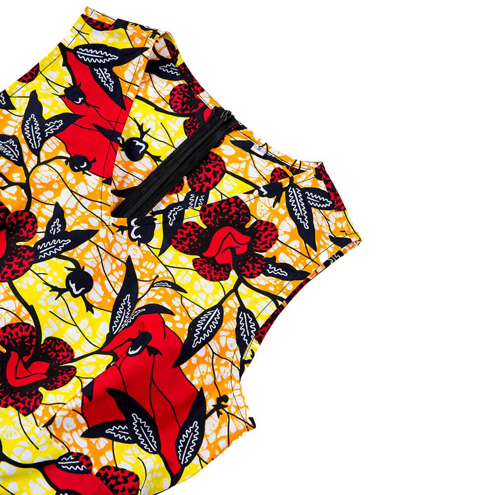 Africanos vestidos para las mujeres nueva cera Ankara vestido vestidos africano tradicional vestido africano ropa vestido sin mangas