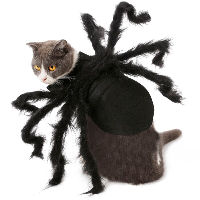 Halloween Katten Cosplay Kostuums Kleine Honden Spider Dressing Up Kleding Horror Lange Bont Benen Grappig Kostuum