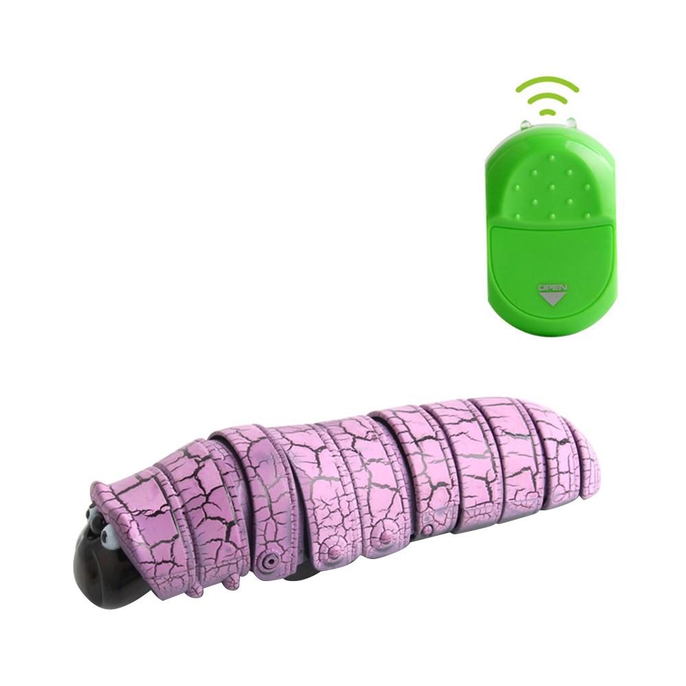 Remote Control Caterpillar Toys Infrared Induction Remote Control Caterpillar Animal Insect Electric Toy Christmas Kids Toy: Purple