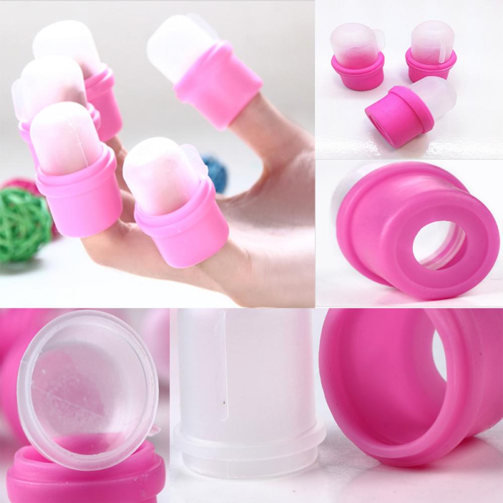 10pc Nail Art Soak Off Polish Remove Rubber Finger Cap Wearable Reusable Gel Varnish Acrylic Tip Easy Cleaning Removal Wrap Tool