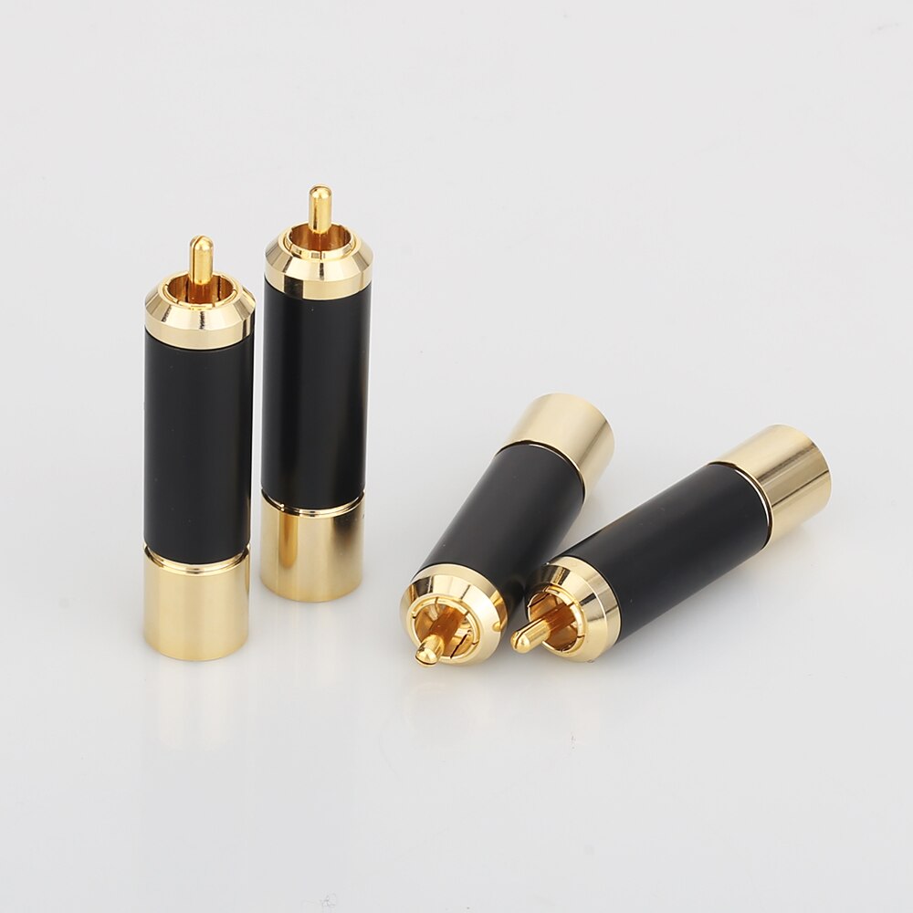 Audiocrast A011 hi end audio 24K placcato oro spina RCA 10mm foro filo RCA spina maschio connettori di saldatura Audio