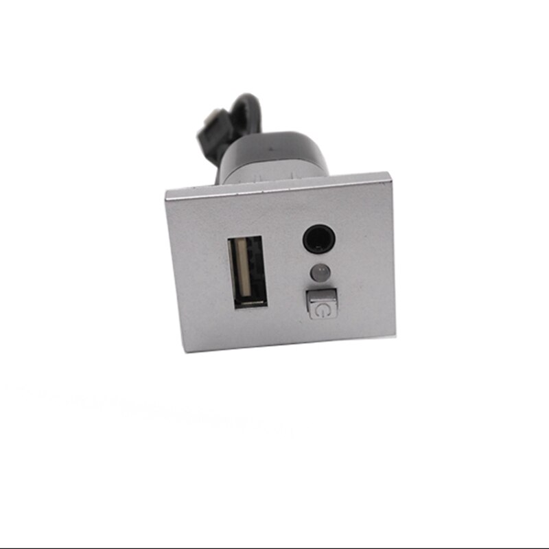 Bil usb aux slot input adapter kabel usb interface stik knap til ford focus 2 mk2: Sølv