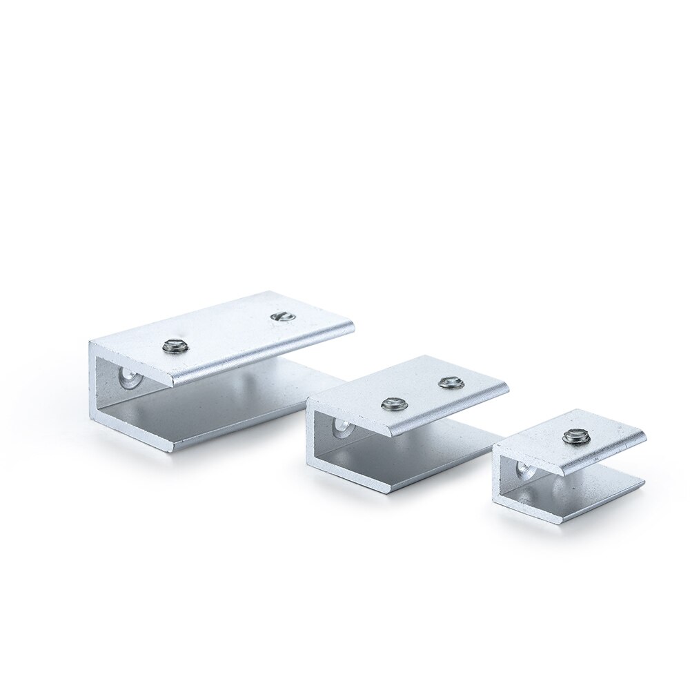 4 Pcs 5-8 Mm Aluminium Space Vierkante Klem Houder Beugel Clip Voor Glas Plank Leuningen
