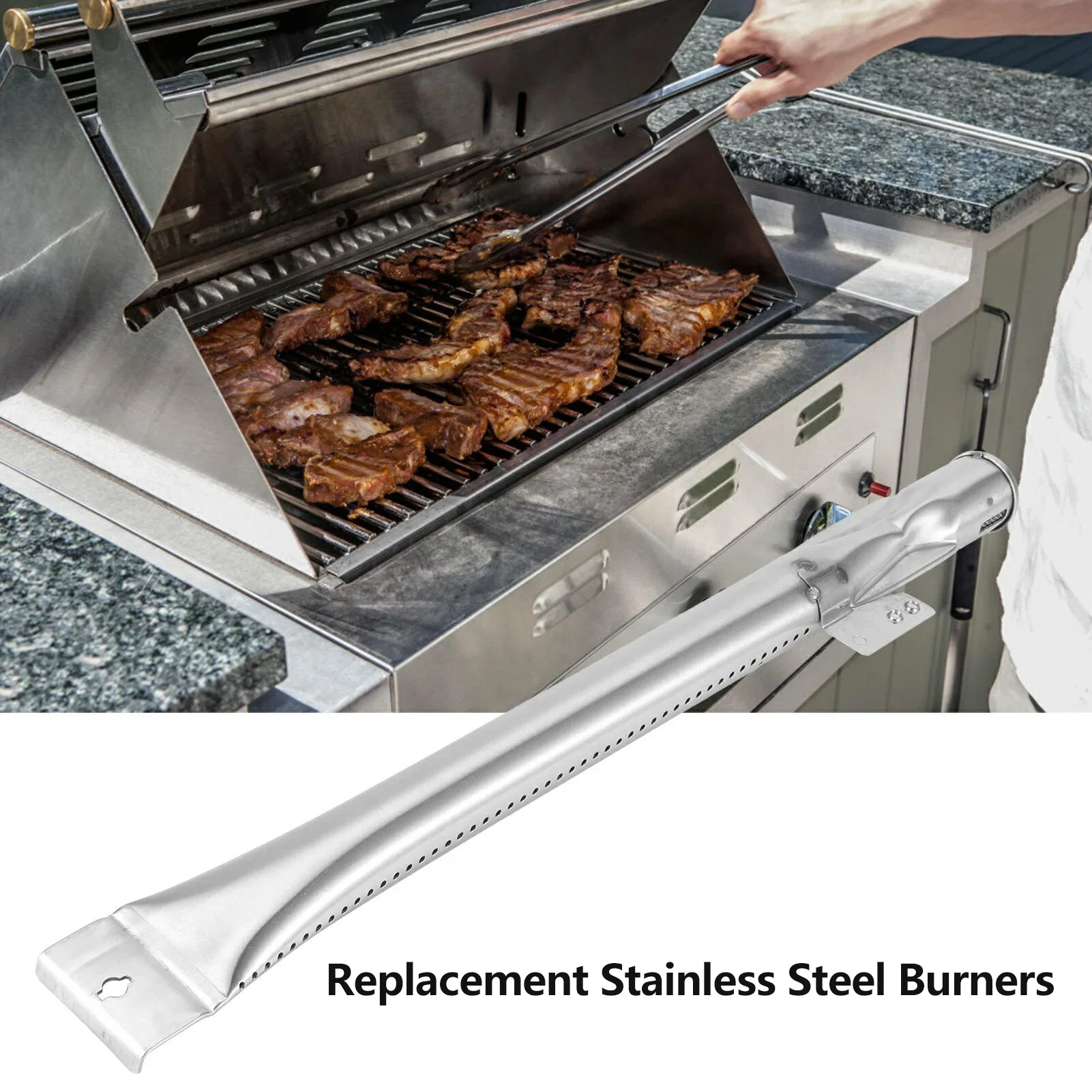 4 st bbq rostfritt stål brännare ersättningssats för grill master grill tillbehör ersätta delar passar för home depot nexgrill