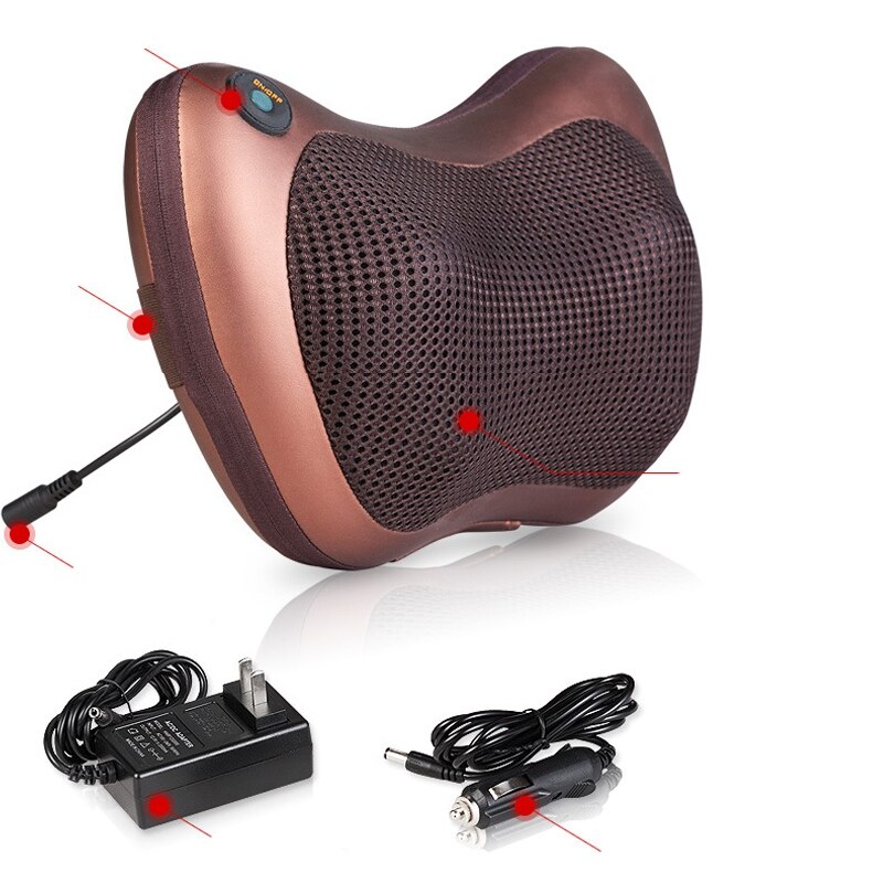 Roller Massage Kussen Voor Nek Stoel Infrarood Verwarming Kneden Nek Schouder Auto Shiatsu Massage En Ontspanning 2 Eu Plug