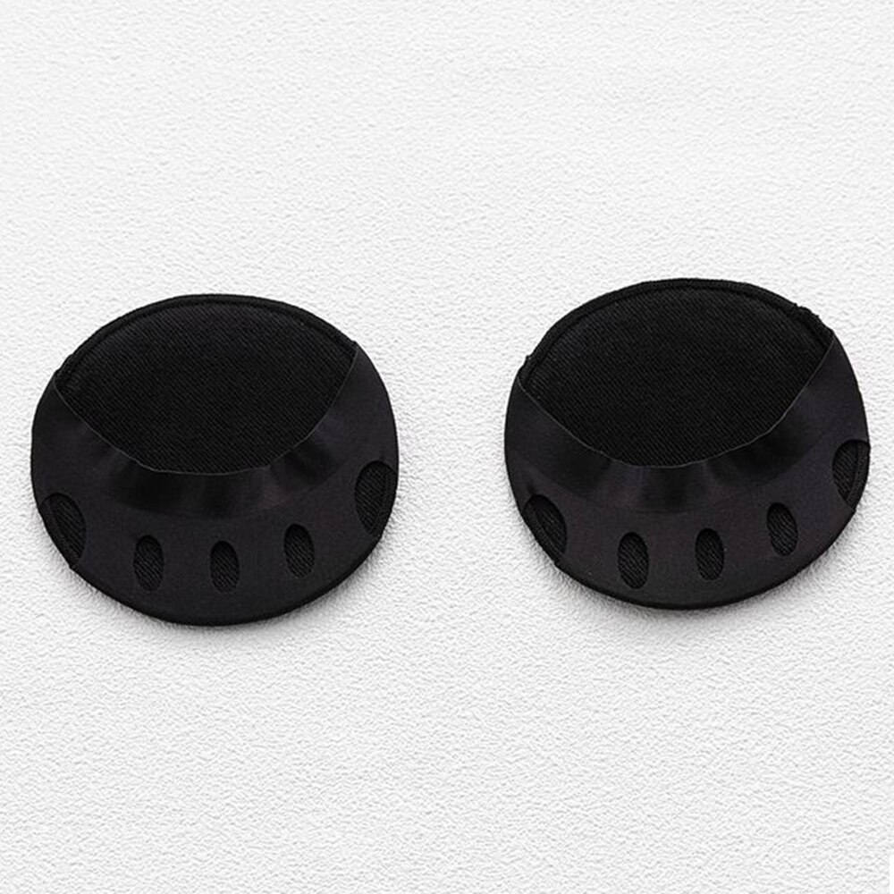 Coussin Invisible pour l'avant-pied, 1 paire, chaussettes en coton pour femmes, coussinets éponge en soie glacée, doublure antidérapante, bout ouvert, chaussettes sans talons: black
