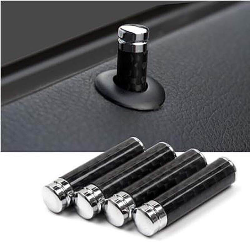 Voor Suzuki SX4 Swift Alto Liana Grand Vitara Jimny S-Cross Koolstofvezel Auto Bolt Deurvergrendeling Stick Pin cap Case Accessoires