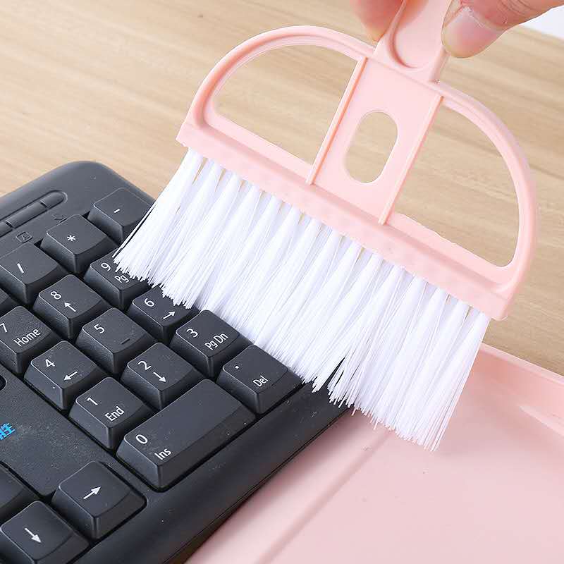 Mini desktop feie rengjøring børste bord liten kost multi-funksjon kan henge skrivebord støvbrett sett
