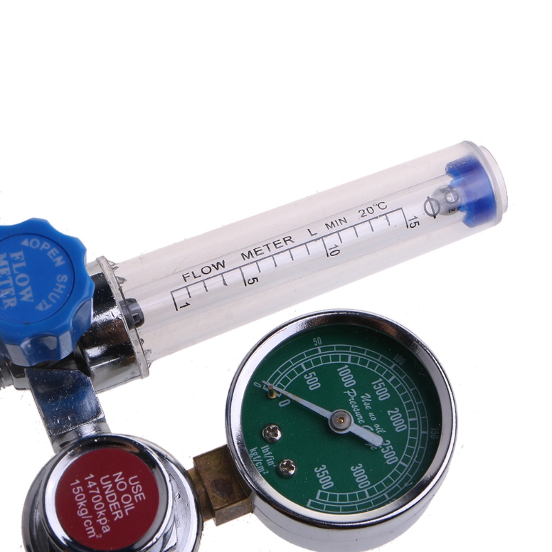 Oxygen Regulator O2 Pressure Reducer Compatible with Inhalator Pressure Reducing Val ve G5/8 Female Thread Inhalator